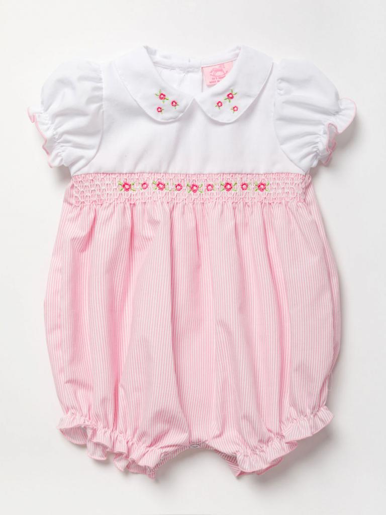 Baby Girls Smocked Romper - Floral (0-9 Months) (PK6) A03173