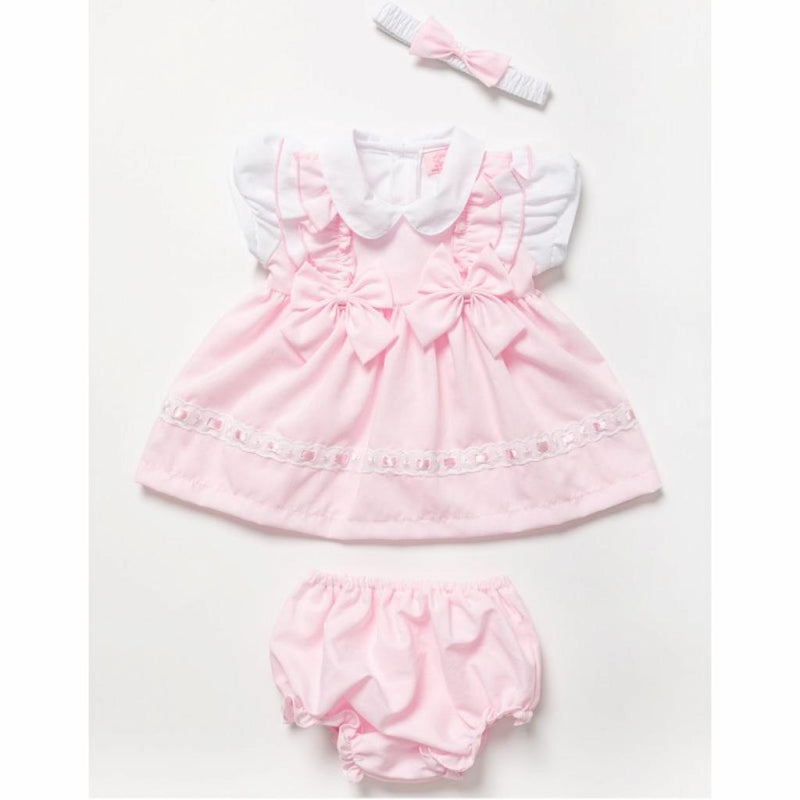 Baby Bow Dress - Double Bow (0-9 Months) (PK6) A03220a
