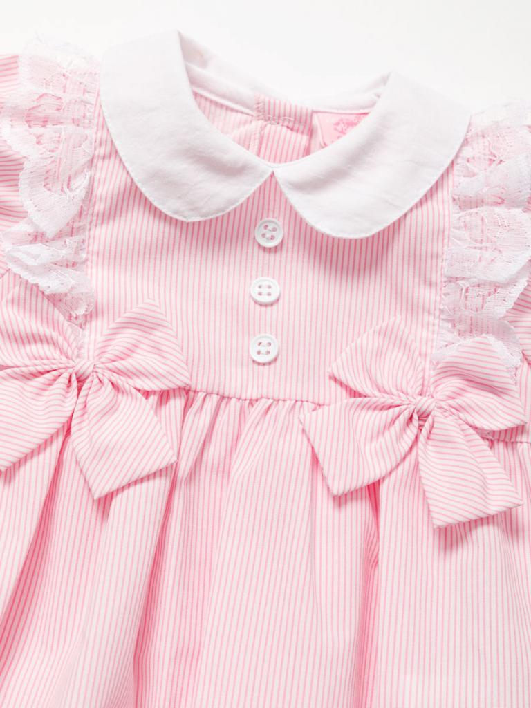 Baby Girls Romper - Stripes (0-9 Months) (PK6) B03987