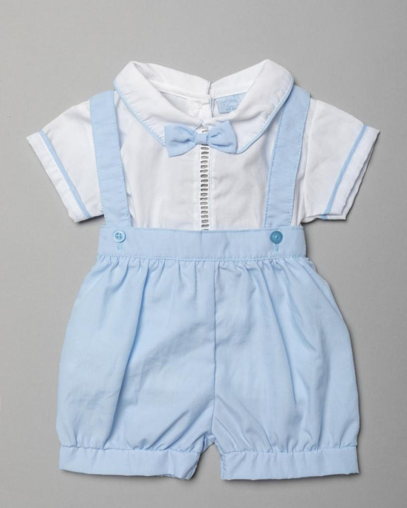 Baby Boys 2 Piece Romper Outfit With Bow (PK6) (0-9 Months)-T20204
