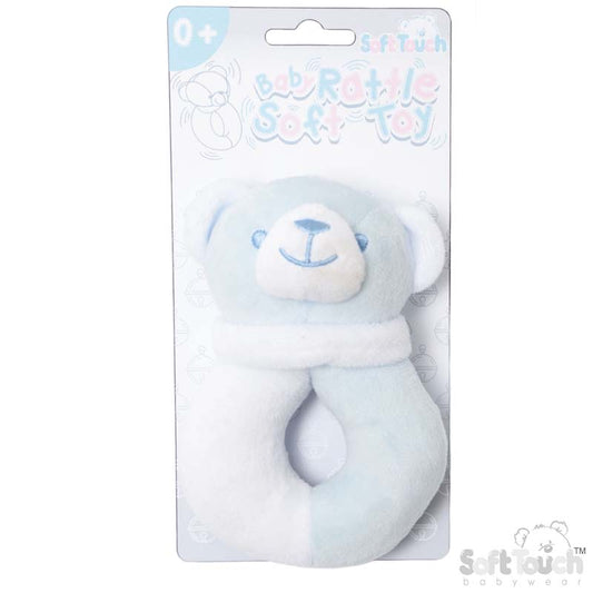 BLUE BEAR RATTLE TOY (PK6) RT21-B