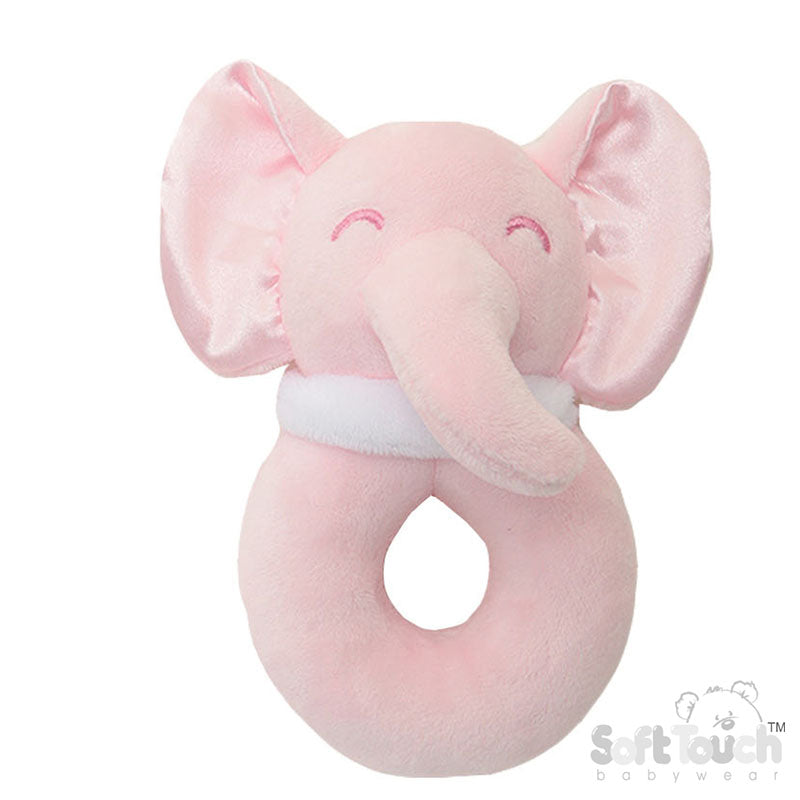 PINK ELEPHANT RATTLE TOY (PK6) RT36-P