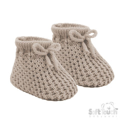 Coffee Acrylic Baby Bootees (PK12) S401-COF