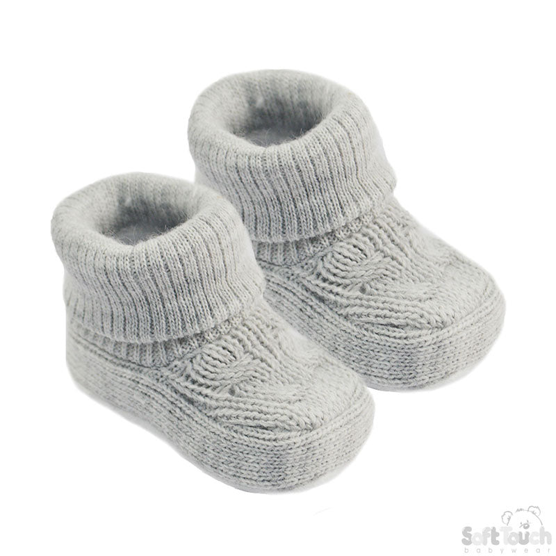 ACRYLIC TURNOVER BABY BOOTEES: S403-G