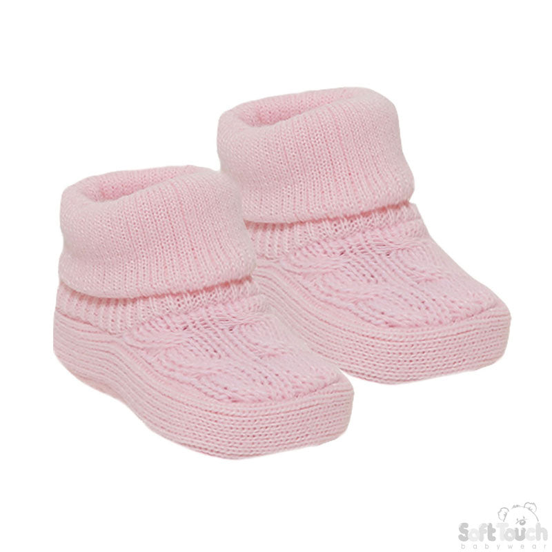 ACRYLIC TURNOVER BABY BOOTEES - S403-P