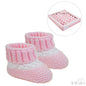 ACRYLIC BABY BOOTEES W/STRIPE : S437-P - Kidswholesale.co.uk