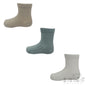 CREAM/SAGE GREEN/BISCUIT 3 PACK RIBBED SOCKS (NB-3 Months) S82-SG-NB-3M
