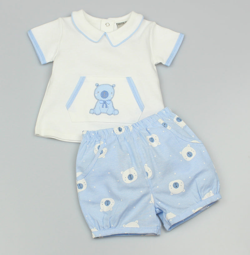 Boys Top & Shorts Bear Outfit (0-3-9 Months)-GF1067
