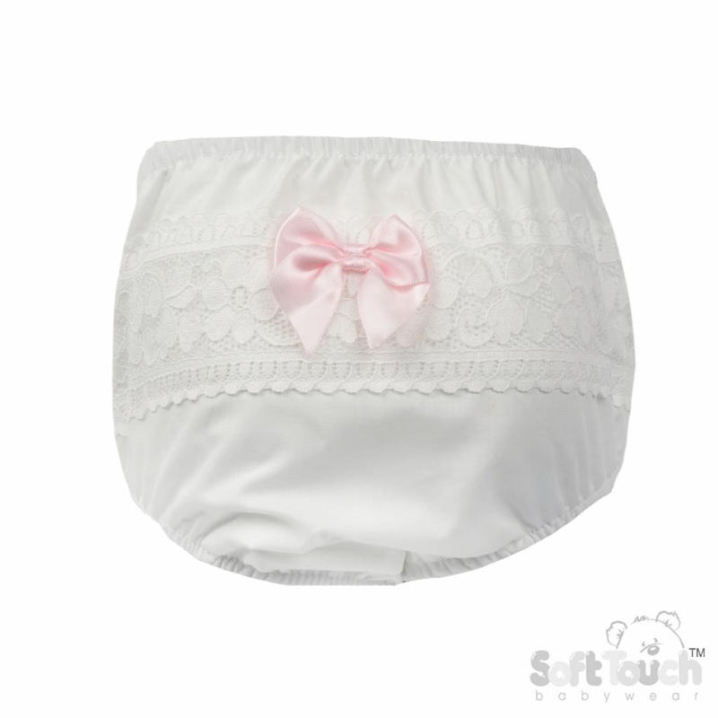 Floral Lace Frilly Pants - Pink (0-18 Months) (PK6) FP30-P