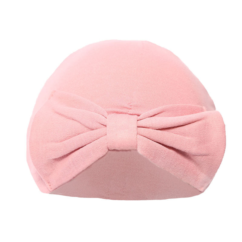 Rose Gold Turban Hat W/Bow (0-6 Months) H15-RO