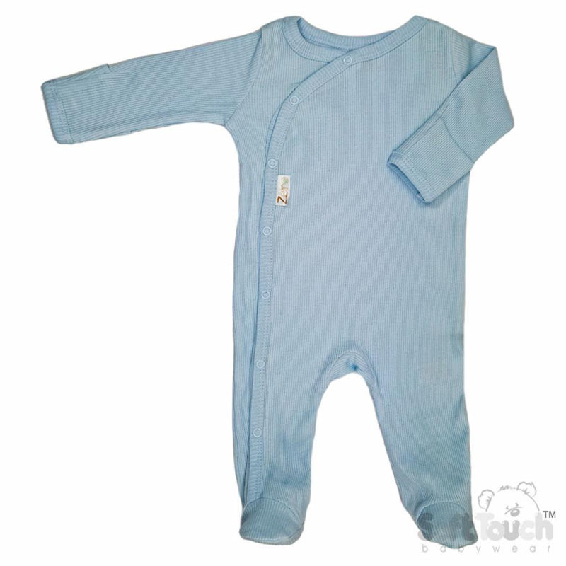 Baby Ribbed Sleepsuit - Blue (NB-3 Months) (PK6) SS4500-B