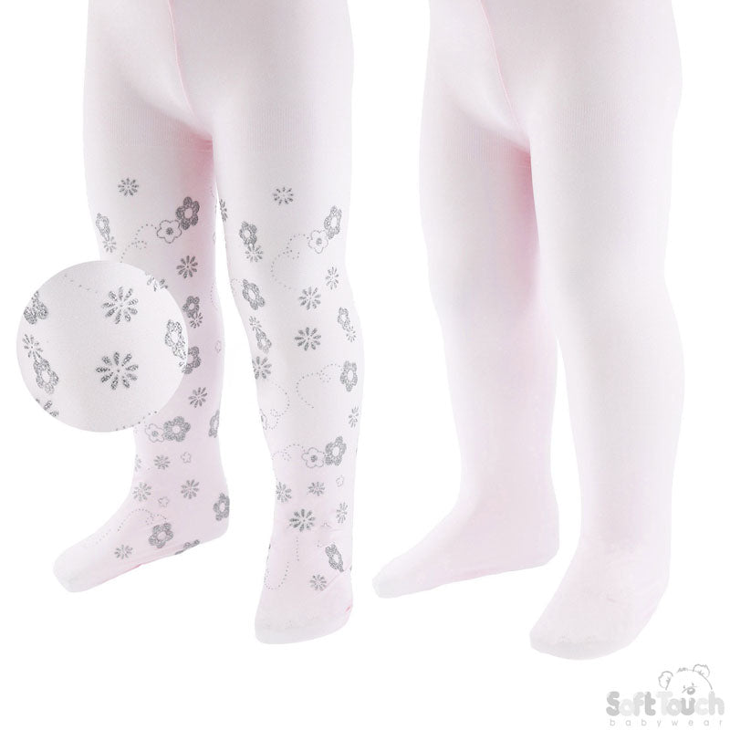2 Pack Pink Fashion Tights  (0-6 Months) T102-P0-6