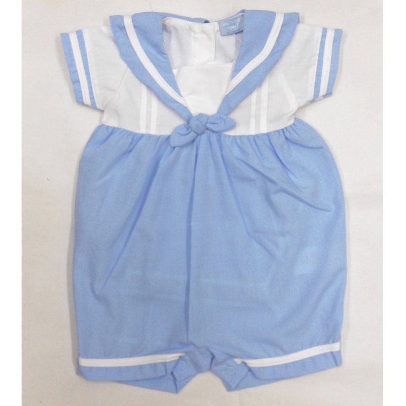 Baby Boys Sailor Romper With Contrast Stripes (0-9 Months)-T20212