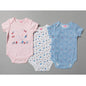 GIRLS 3 PACK BODYSUITS (0-12 MONTHS) T20269