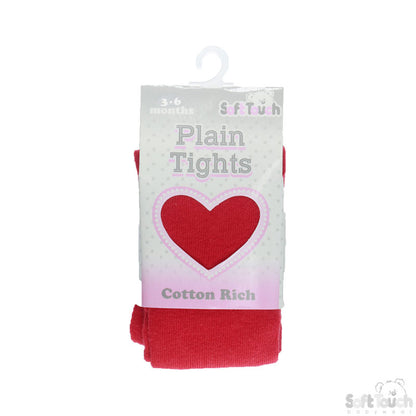 PLAIN RED TIGHTS : T90-R 3-6M