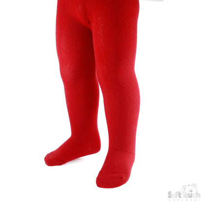 PLAIN RED TIGHTS : T90-R 3-6M