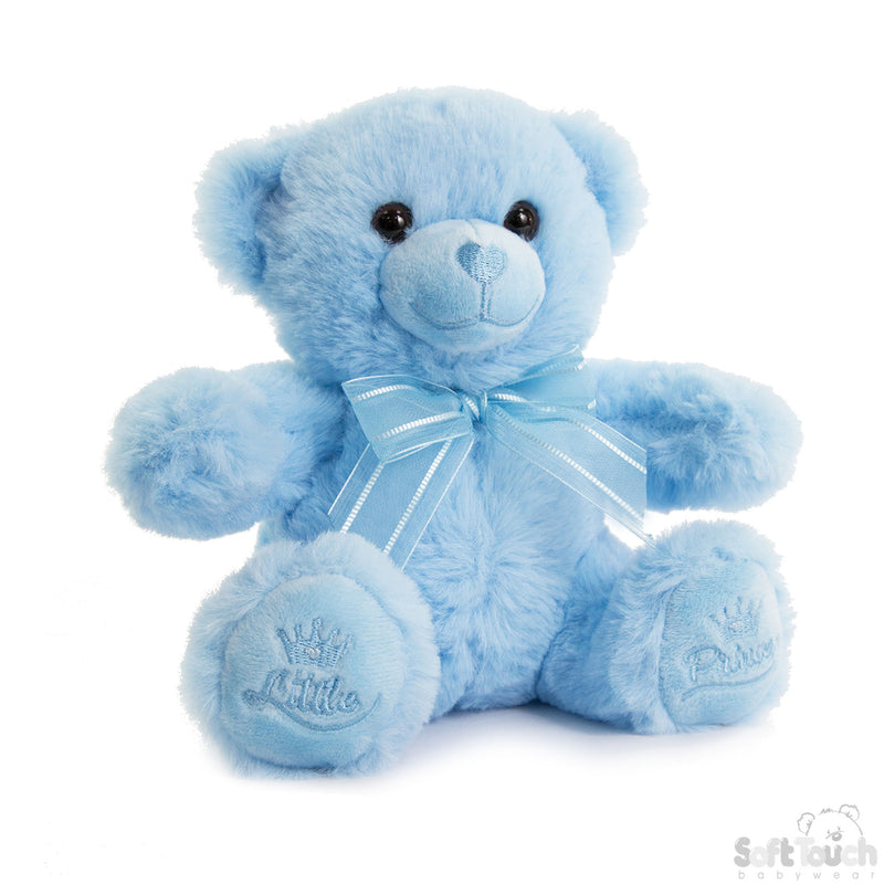 BLUE TEDDY BEAR W/LITTLE PRINCE EMB - 20 CM- TB220-B