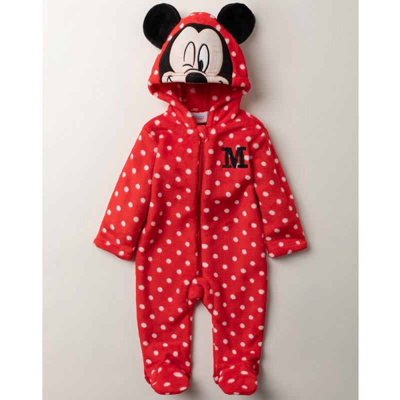 BABY MICKEY MOUSE FLEECE ONESIE/ALL IN ONE (PK6) (0-9m) V22049