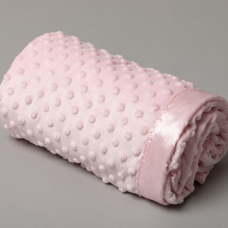 Baby Pink Dimple Ultra Soft Blanket-VEL03P