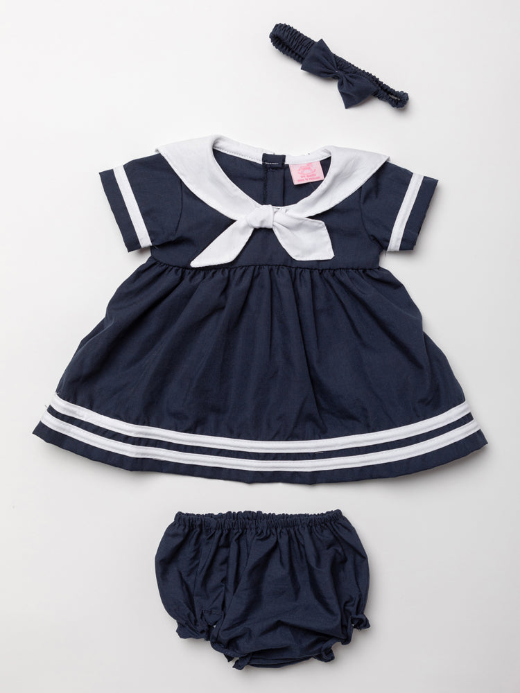 3pc Dress Set - Sailor (0-9 Months) (PK6) W22032a