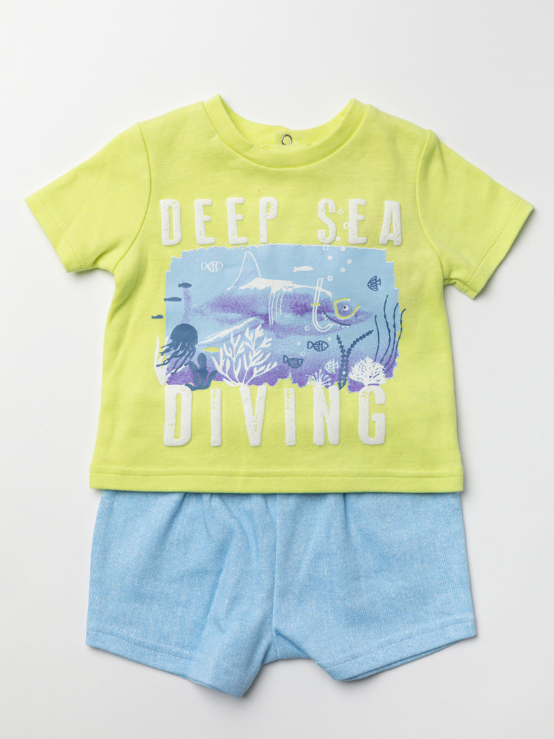 Baby Boys Shorts Set - Deep Sea (3-24 Months) (PK4) W22558