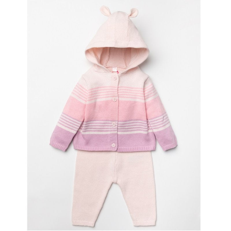 BABY GIRLS KNITTED 2 PIECE OUTFIT (PK6) (0-12M) W23354