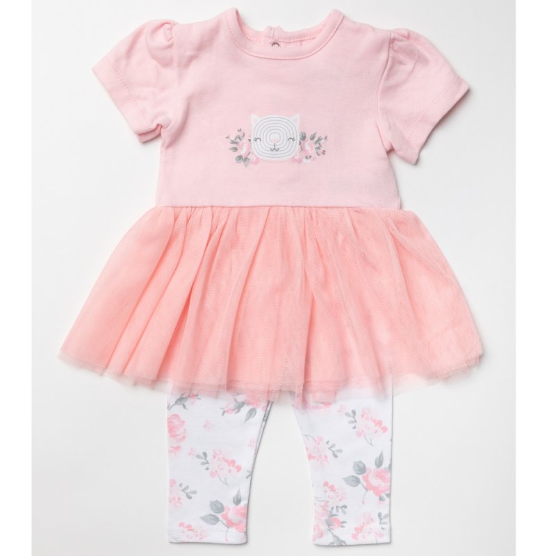 Baby Girls Cat Floral Tutu Dress & Legging Outfit (0-12 Months) (PK6) W23921