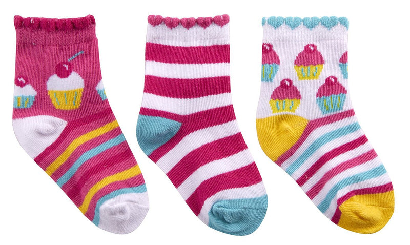 Baby Girls 3 Pack Socks - Kidswholesale.co.uk
