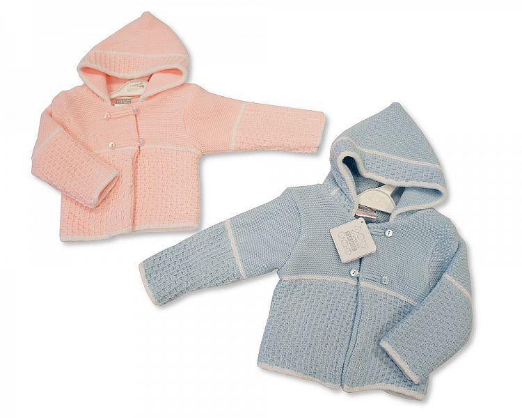 Knitted Baby Pram Coat - 6/24M (Bw-1016-126) - Kidswholesale.co.uk