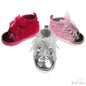 GIRLS SHINY PU ROSE TRAINERS: B1347 - Kidswholesale.co.uk