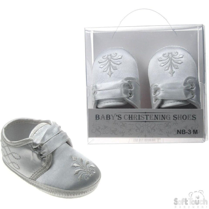Boys Satin Christening Shoes (B92-C) - Kidswholesale.co.uk