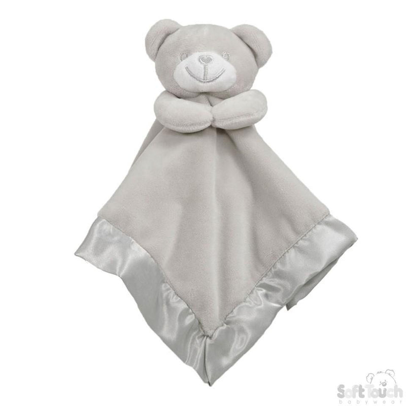 Grey Bear Comforter With Satin Back - BC21-G - Kidswholesale.co.uk