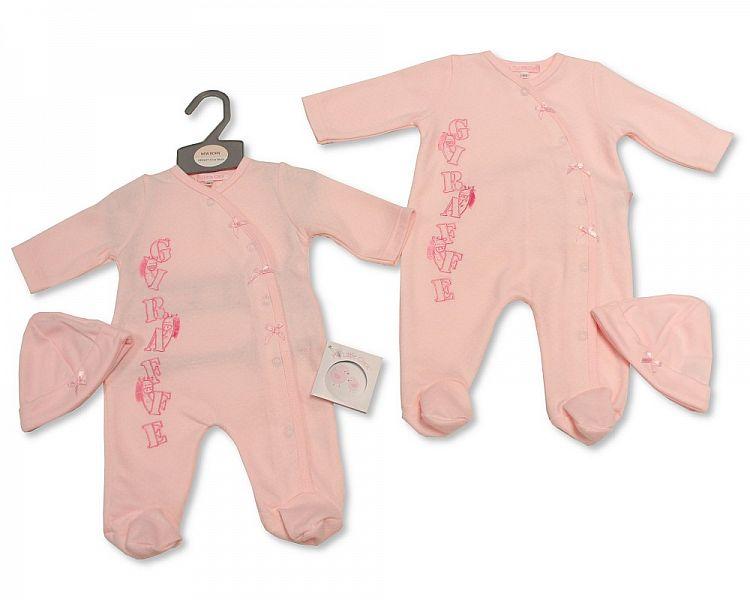 Baby Girls All in One with Hat - Giraffe (BIS-2020-2262) - Kidswholesale.co.uk