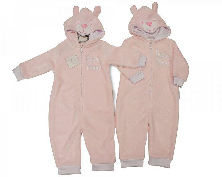 Baby Girls Onesie - Hooded All in One - Bunny Hops (0-18m) BIS-2020-2341 - Kidswholesale.co.uk