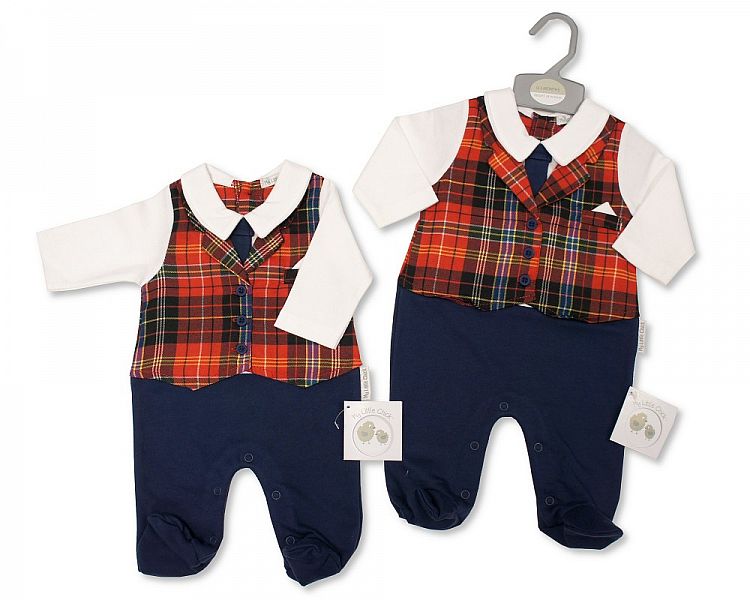 Baby Tartan Waistcoat All in One-Bis-2020-2400