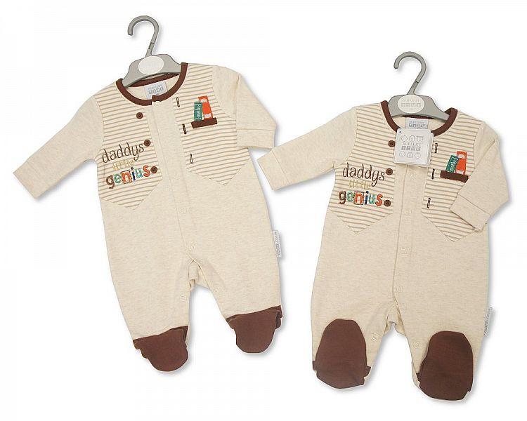 Baby Boys All in One - Daddy's Little Genius (Bis 2025-1612) - Kidswholesale.co.uk