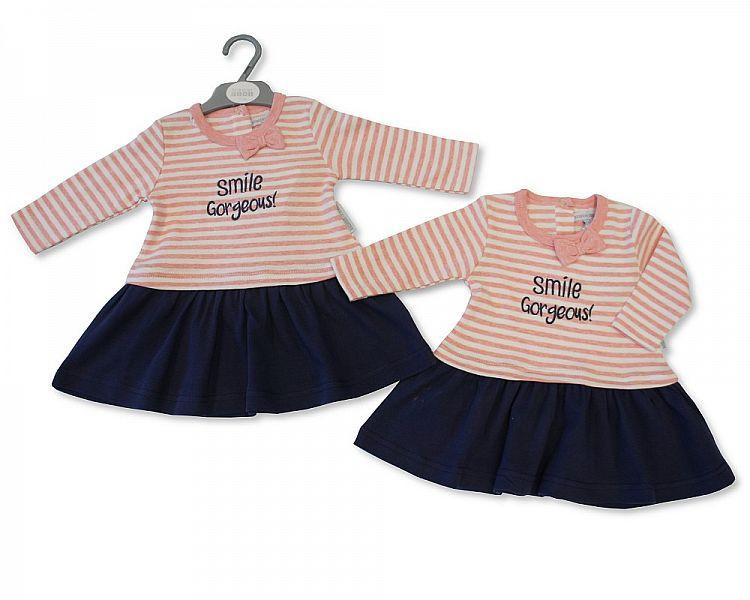 Baby Girls Long Sleeved Dress - Gorgeous (BIS2026-1740) - Kidswholesale.co.uk