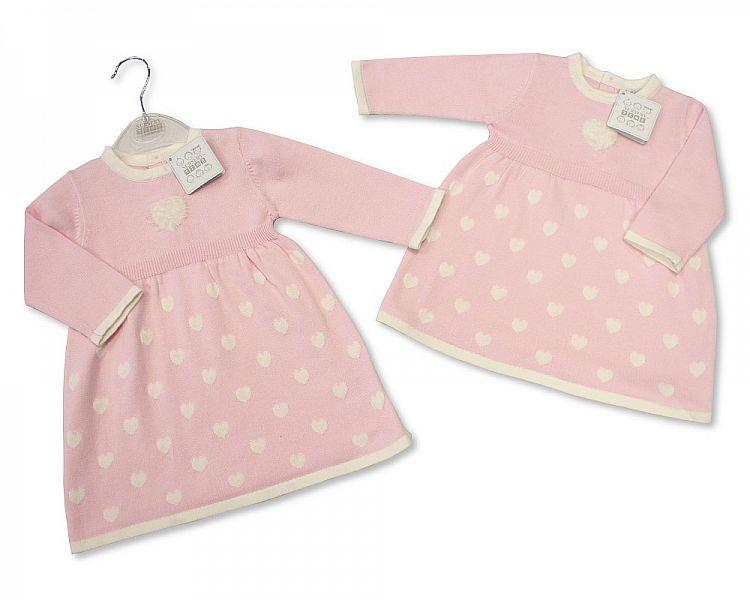 Baby Knitted Cotton Dress - 1903 - Kidswholesale.co.uk