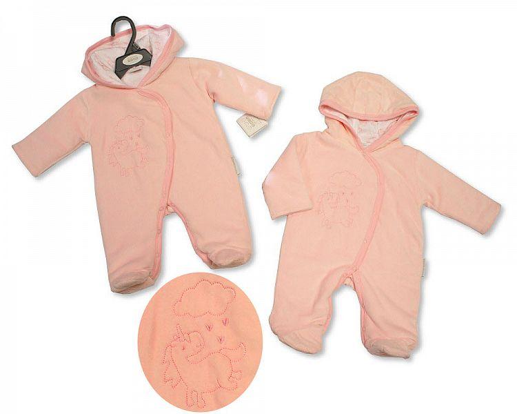 Baby Girls Padded and Hooded All in One - Unicorn - NB-6M - (BIS-2028-2143) - Kidswholesale.co.uk