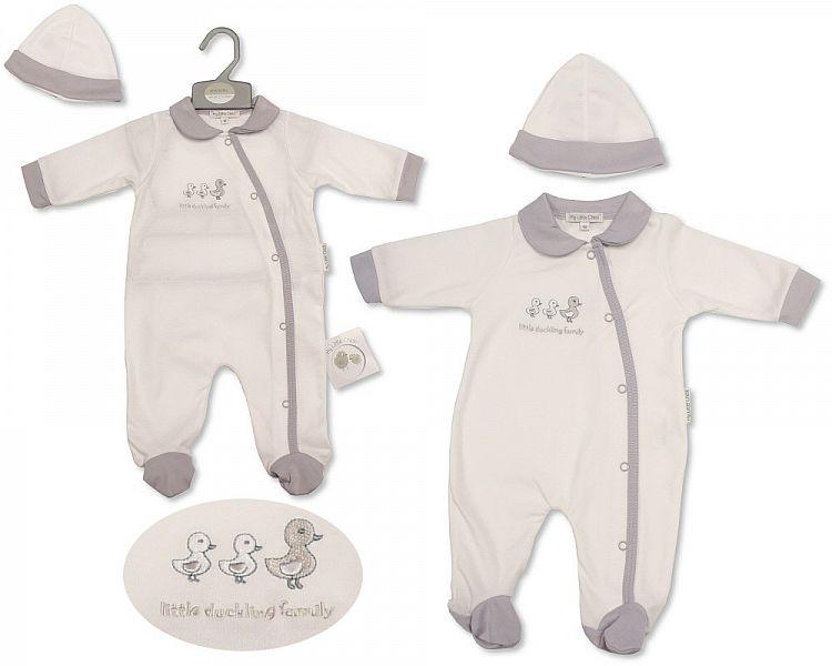Baby All in One with Hat - Little Ducklings (BIS-2099-2210) - Kidswholesale.co.uk