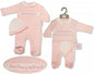 Baby Girls All in One with Hat - Hearts (NB-6 Months) (PK6) Bis-2120-6068
