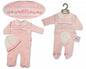 Baby Girls All in One with Hat - Crown (NB-6 Months) (PK6) Bis-2120-6070