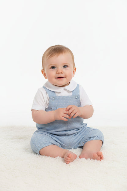 Baby Boys Dungaree Set - Sky (0-12 Months) (PK6) Bis-2120-6143