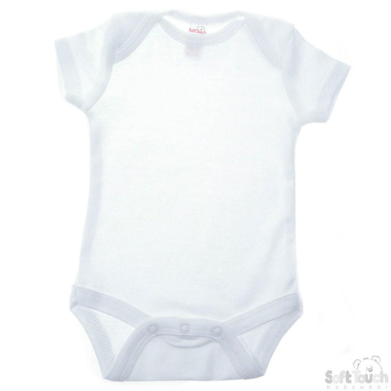 Plain White Bodysuit (0-3 Months) BS4650-W - Kidswholesale.co.uk