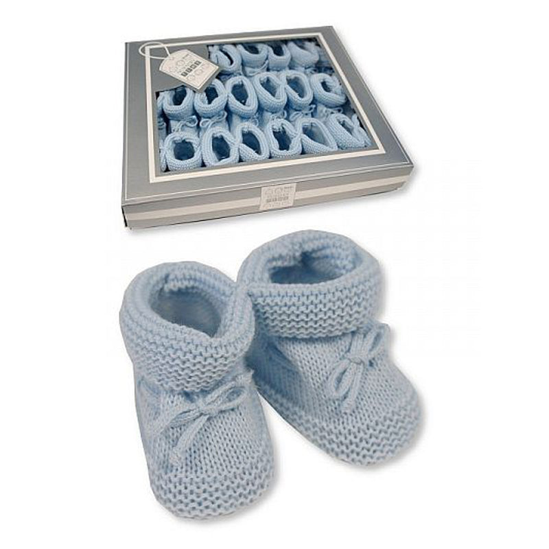 Knitted Tie-Up Baby Booties (0-3 Months) Bss-116-359S - Kidswholesale.co.uk