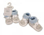 Knitted Baby Boys Booties with Face Decoration-371 - Kidswholesale.co.uk