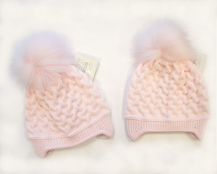 Baby Girls Pom-Pom Hat with Cotton Lining (0-18 Months) Bw-0503-0325p