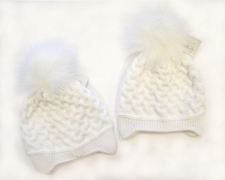 Baby Girls Pom-Pom Hat with Cotton Lining (0-18 Months) Bw-0503-0325w