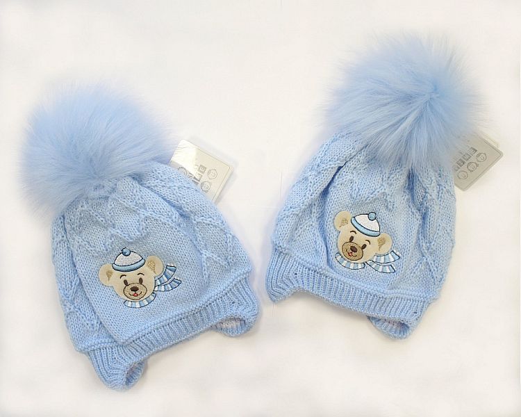 Baby Boys Pom-Pom Hat with Cotton Lining (0-18 Months) Bw-0503-0326w