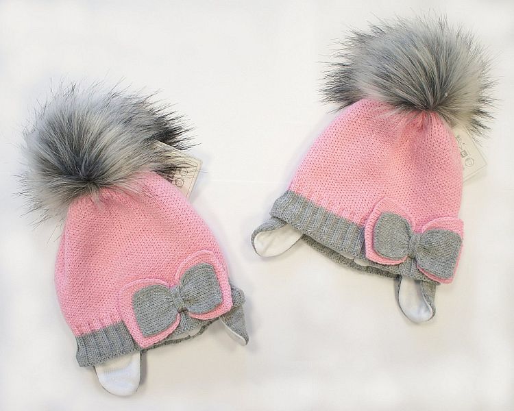 Baby Girls Pom-Pom Hat with Cotton Lining (0-18 Months) Bw-0503-0327r
